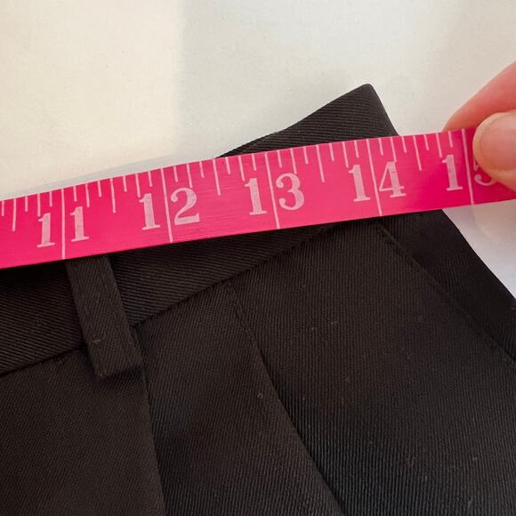 Vtg Ann Taylor Wool Trousers Pants Womens 10 Dark Chocolate Brown Pleated Cuffed - Picture 12 of 12